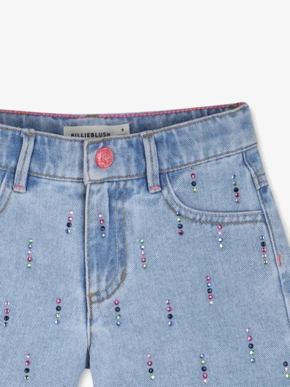 Billieblush crystal-embellished denim shorts